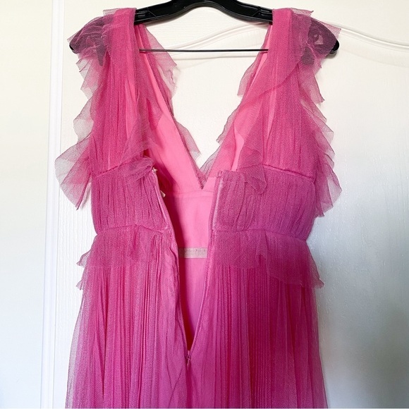 Maria Lucia Hohan Dress Iselin Tulle Maxi Birthday Fun Wedding Pink 4 GUC - Picture 7 of 9